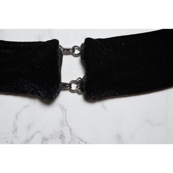 Y2K Velvet Halter Dress with Pink Piping Blondie Nites by Linda Bernell 16W - Picture 14 of 14